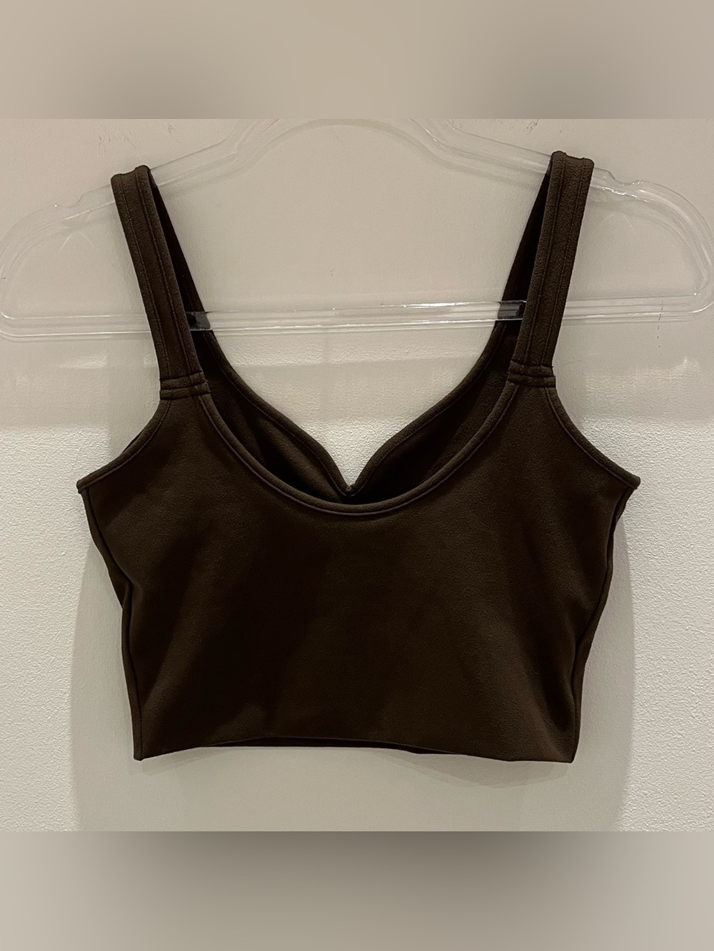 Joah Brown Contour Crop Tank in Suede Umber - Picture 3 of 8